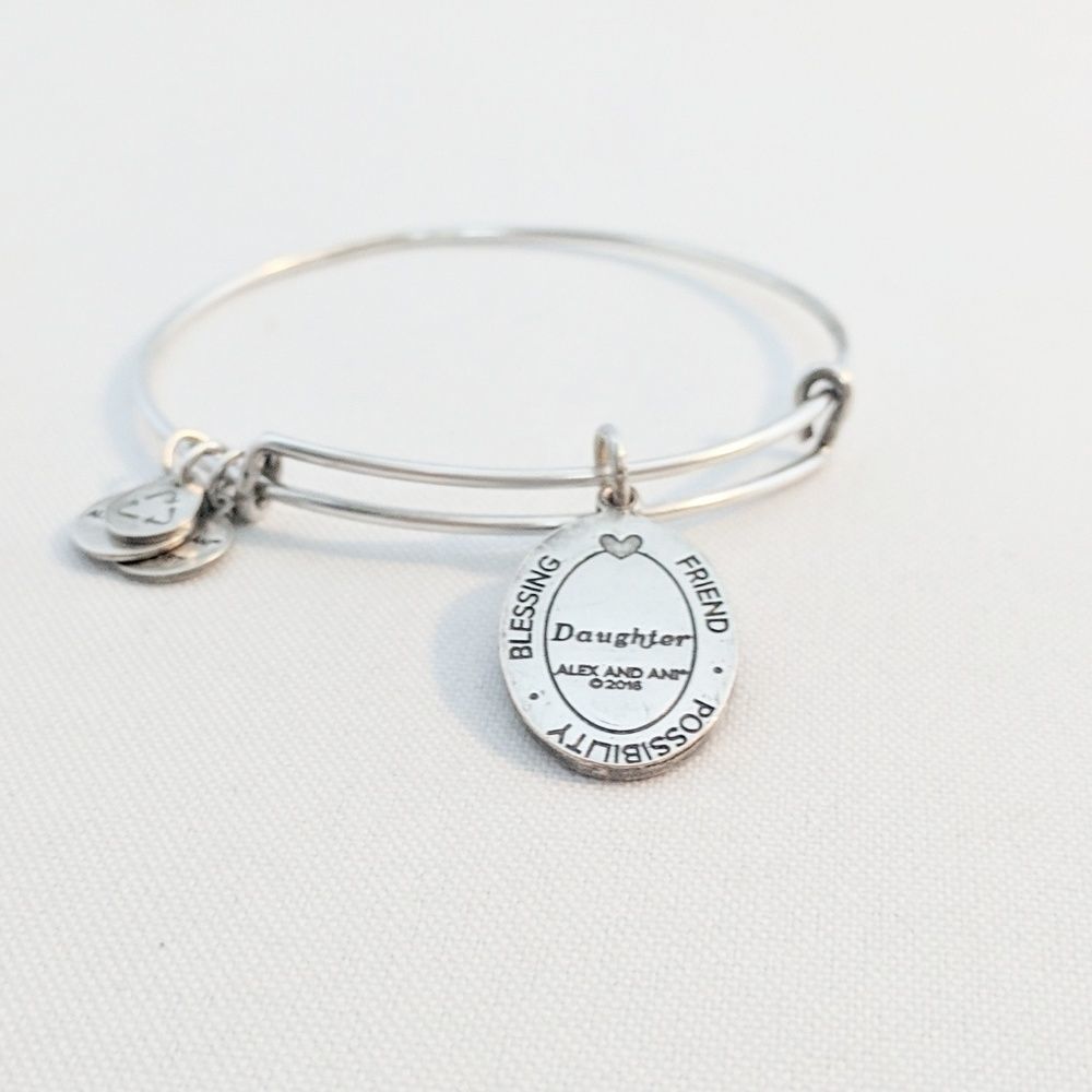 Alex and Ani Silver Daughter Charm Bracelet - Picture 4 of 6